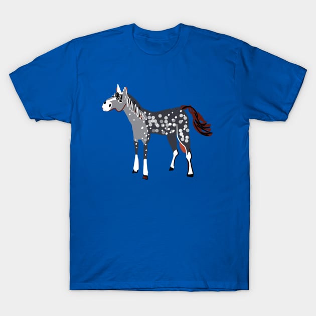 Blue Roan horse #1 T-Shirt by belettelepink